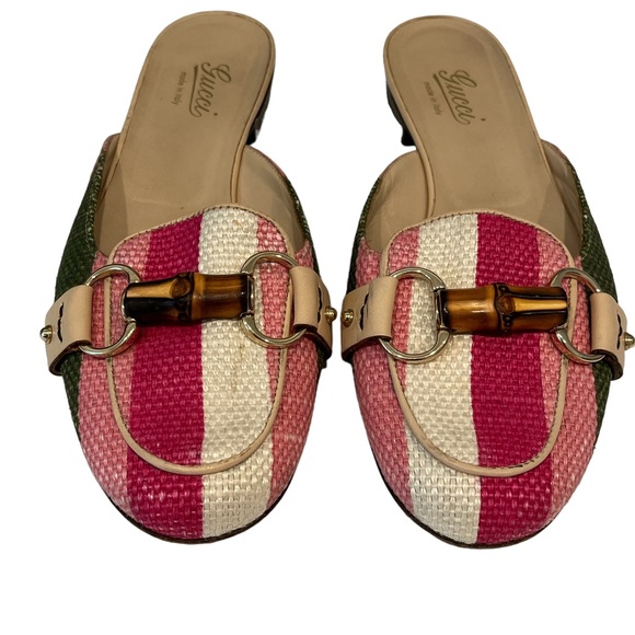 Gucci Bamboo Bitt Slipper Mules - Picture 2 of 11